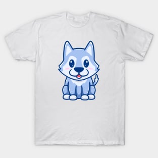 cute wolf sitting T-Shirt